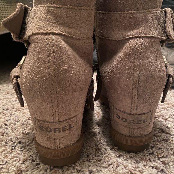 Sorel Joan Of Arctic Wedge I Buckle Tan Suede - Picture 7 of 7